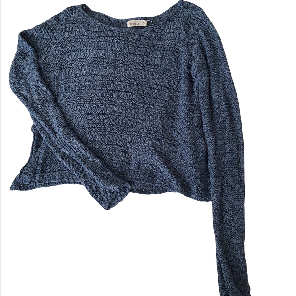 Blue Hollister knit sweater, size medium